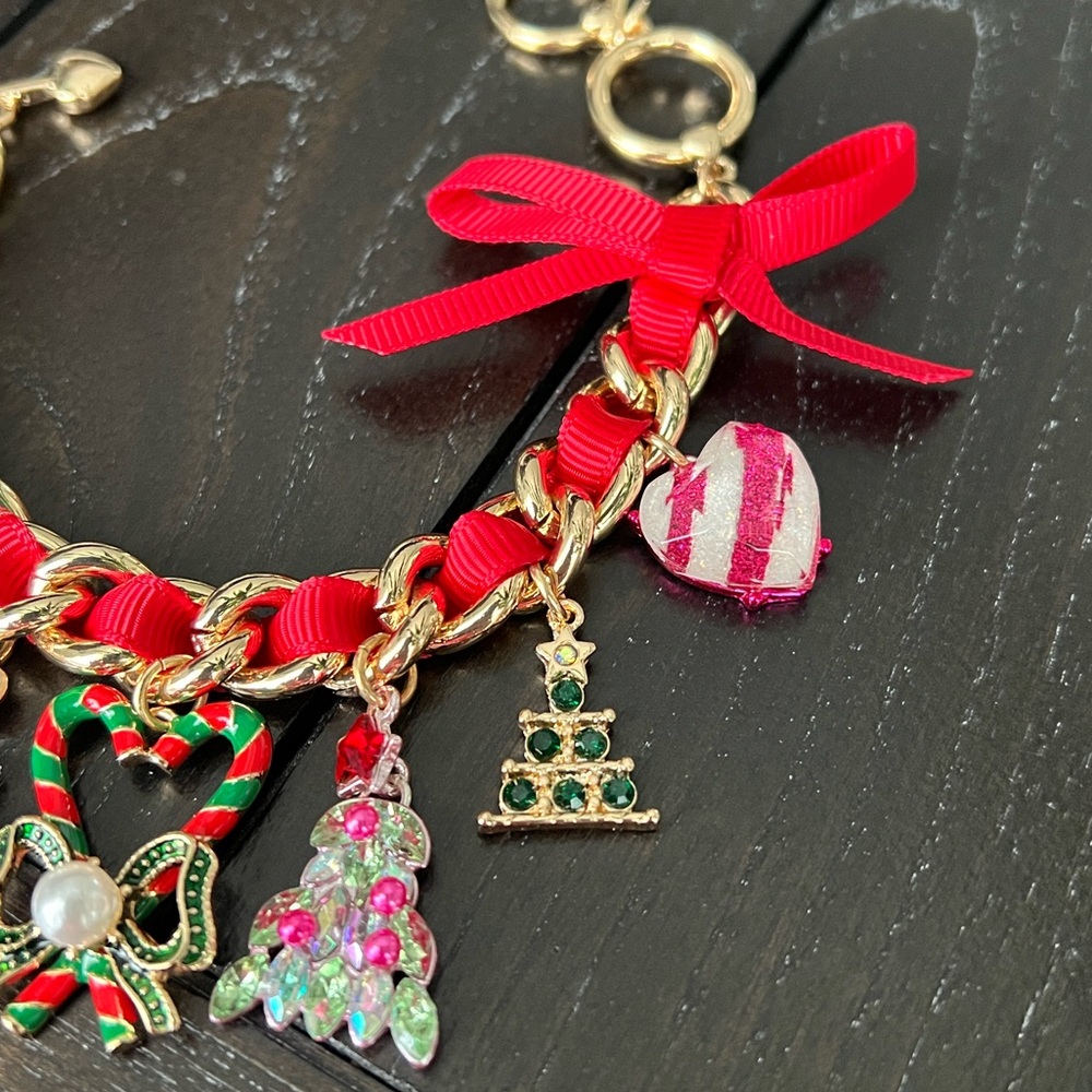 Betsey Johnson Festive Holiday Charm Bracelet - Picture 5 of 7